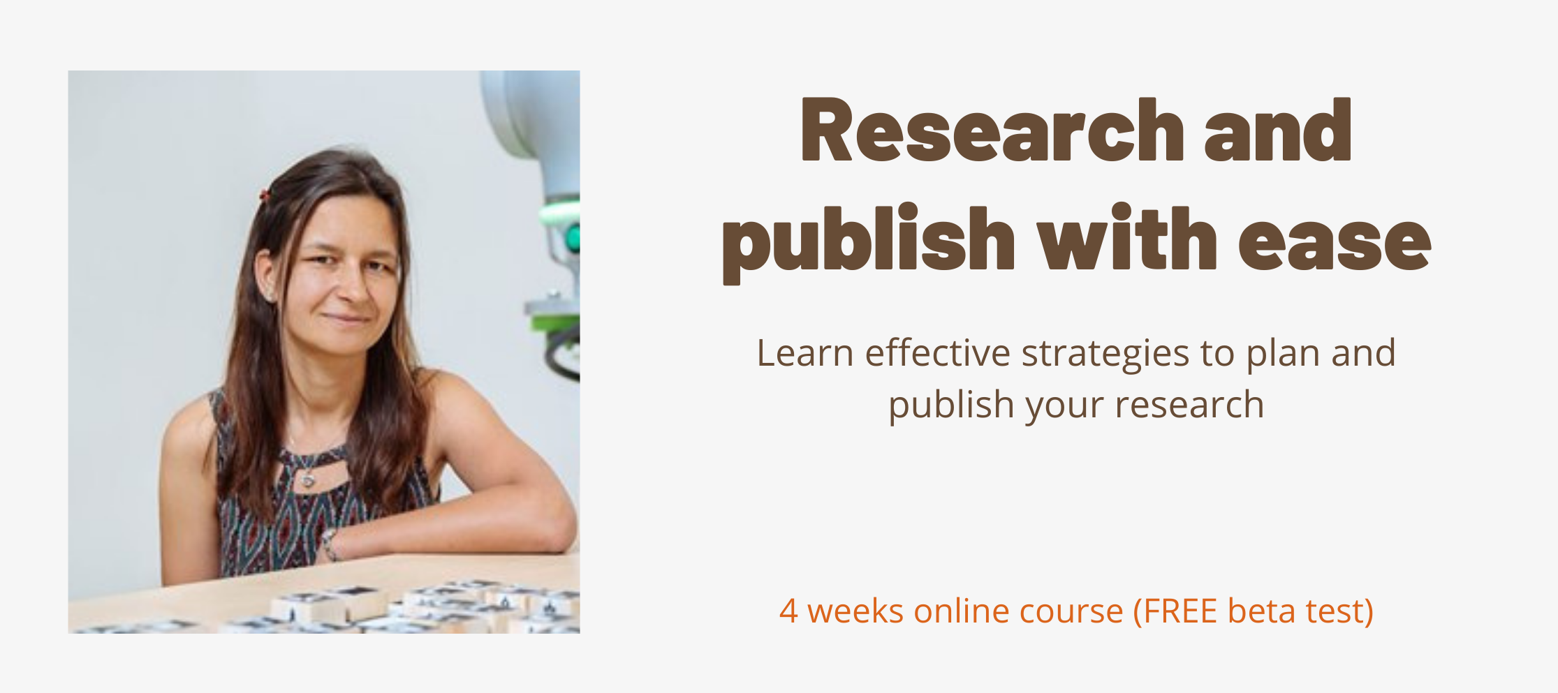 Research and publish with ease online course for young scientists